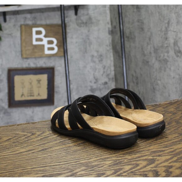 NWT Easy Spirit Womens Westly Strappy Toe Loop Slide Sandals SEWESTLY3 Black 9M - Picture 7 of 13